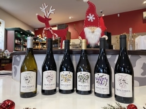 Cuvées du domaine Montirius en dégustation au Comptoir du vin et de la truffe